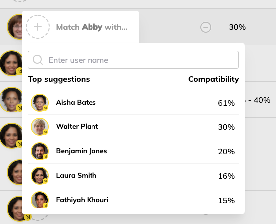 Mentorly AI-powered mentor matching - compatibility suggestions for mentee